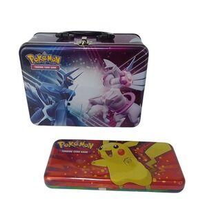 Pokemon Trading Card Game Tin Lunchbox Pencil Case Dialga Palkia Pikachu Grookey